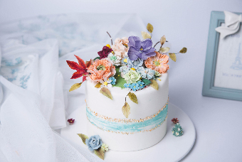 韩裱花卉蛋糕